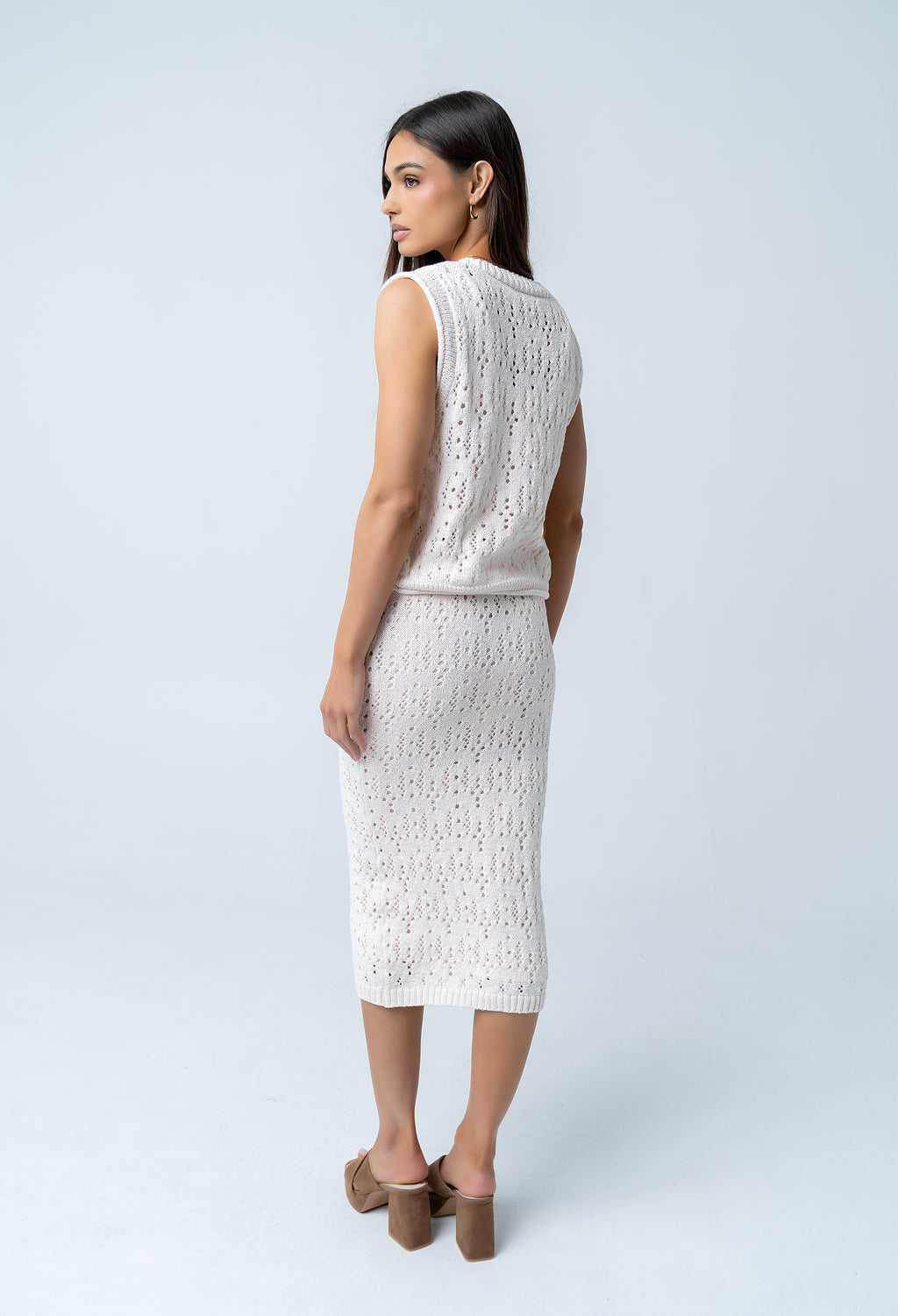 Joana Knit Skirt in Ivory