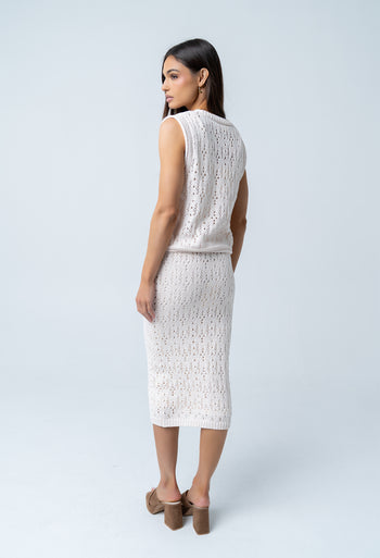 Joana Knit Skirt in Ivory