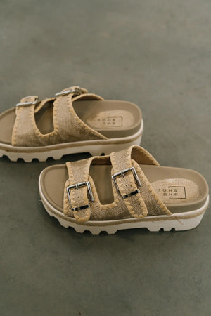 Laura Woven Sandals in Gold - FINAL SALE