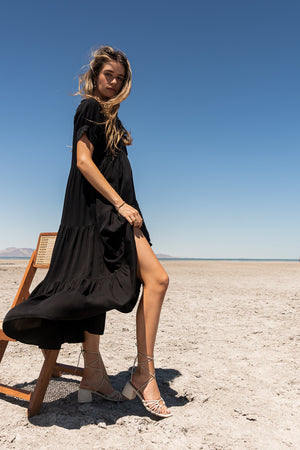 Amanda Tiered Dress in Black - FINAL SALE Amanda Tiered Dress in Black - FINAL SALE