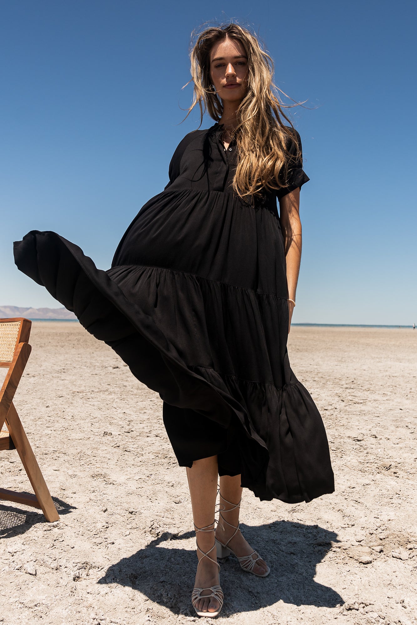 Amanda Tiered Dress in Black - FINAL SALE Amanda Tiered Dress in Black - FINAL SALE