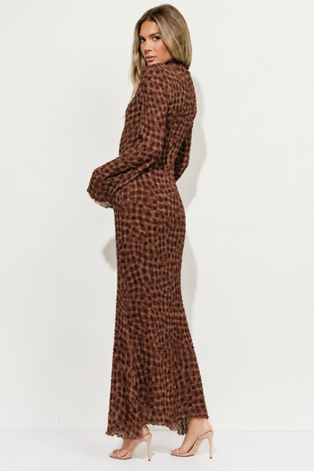 PREORDER - Ariel Long Sleeve Textured Maxi Dress