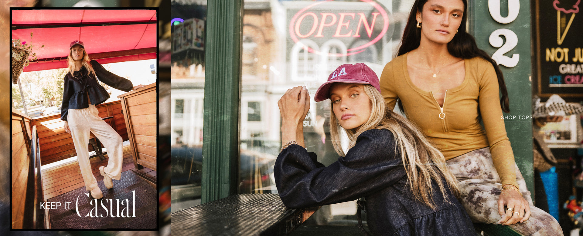 keep it casual. shop tops.