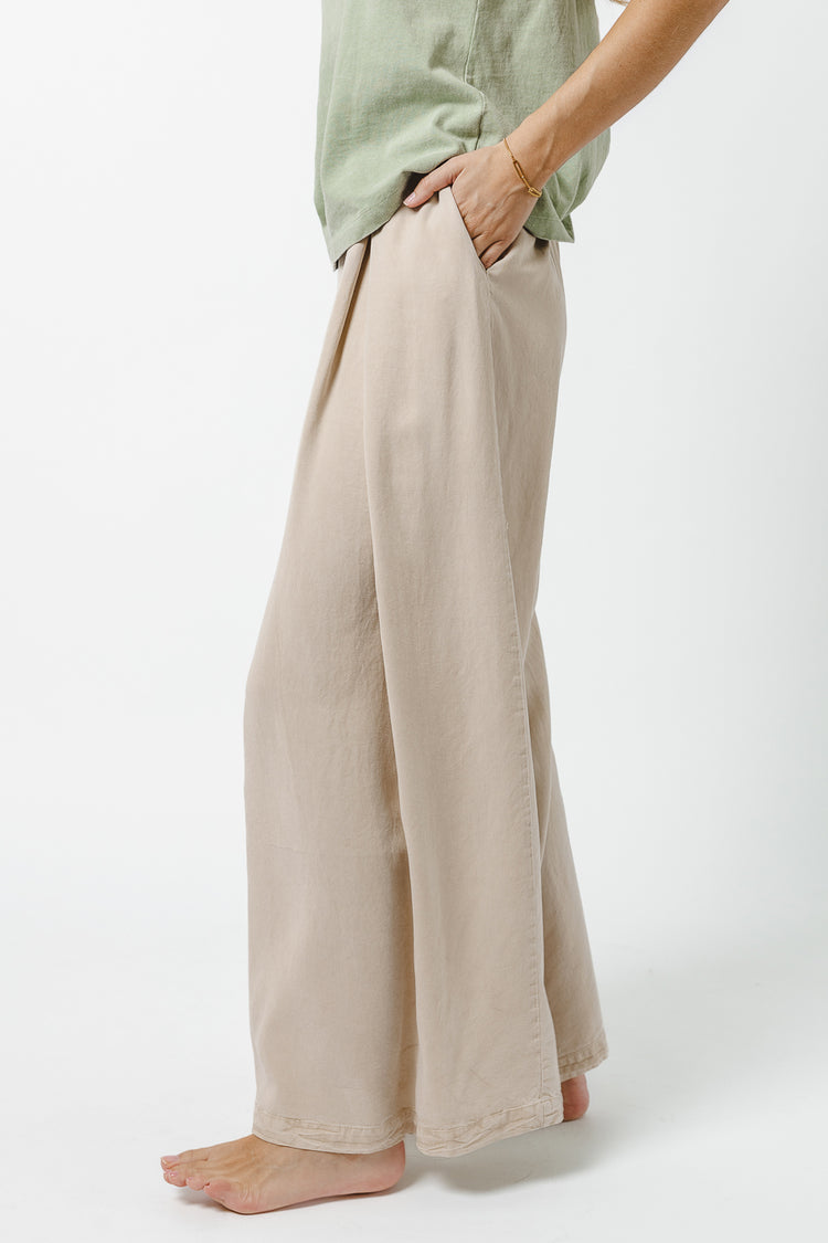taupe wide leg pants with pockets