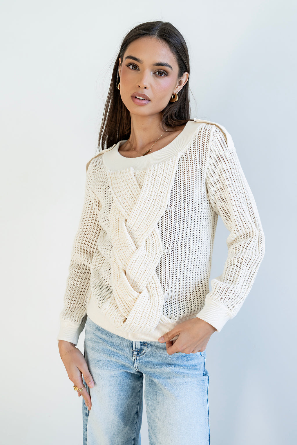 Brynn Braided Sweater - FINAL SALE