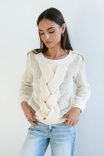 Brynn Braided Sweater - FINAL SALE