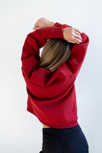 Marie Oversized Sweatshirt in Red - FINAL SALE