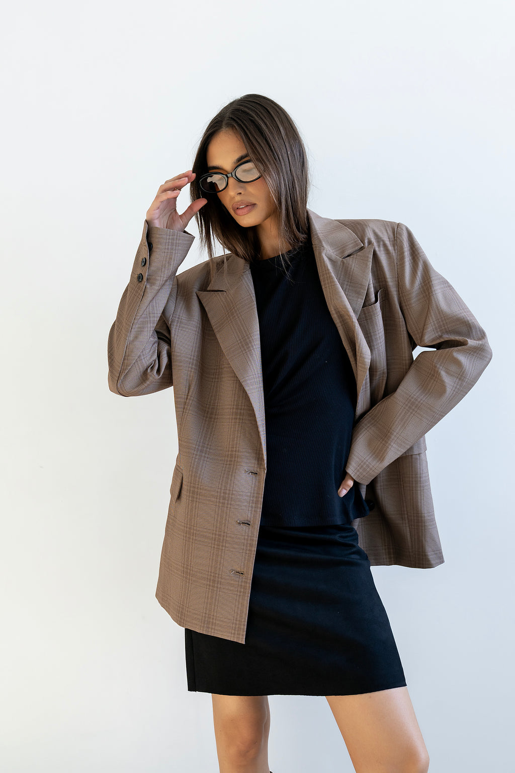 Fér Böhme Zipper Back Suede Skirt in Black