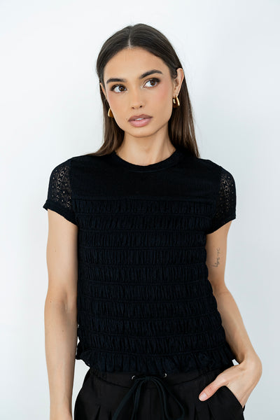 Marko Lace Top in Black