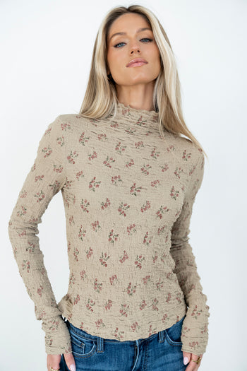 Marty Floral Textured Top - FINAL SALE