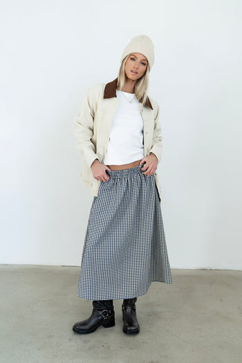 Braxton Plaid Midi Skirt