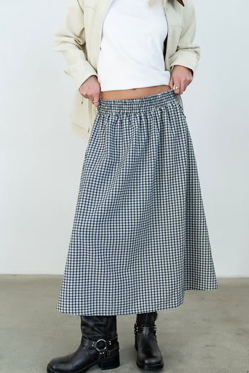 Braxton Plaid Midi Skirt