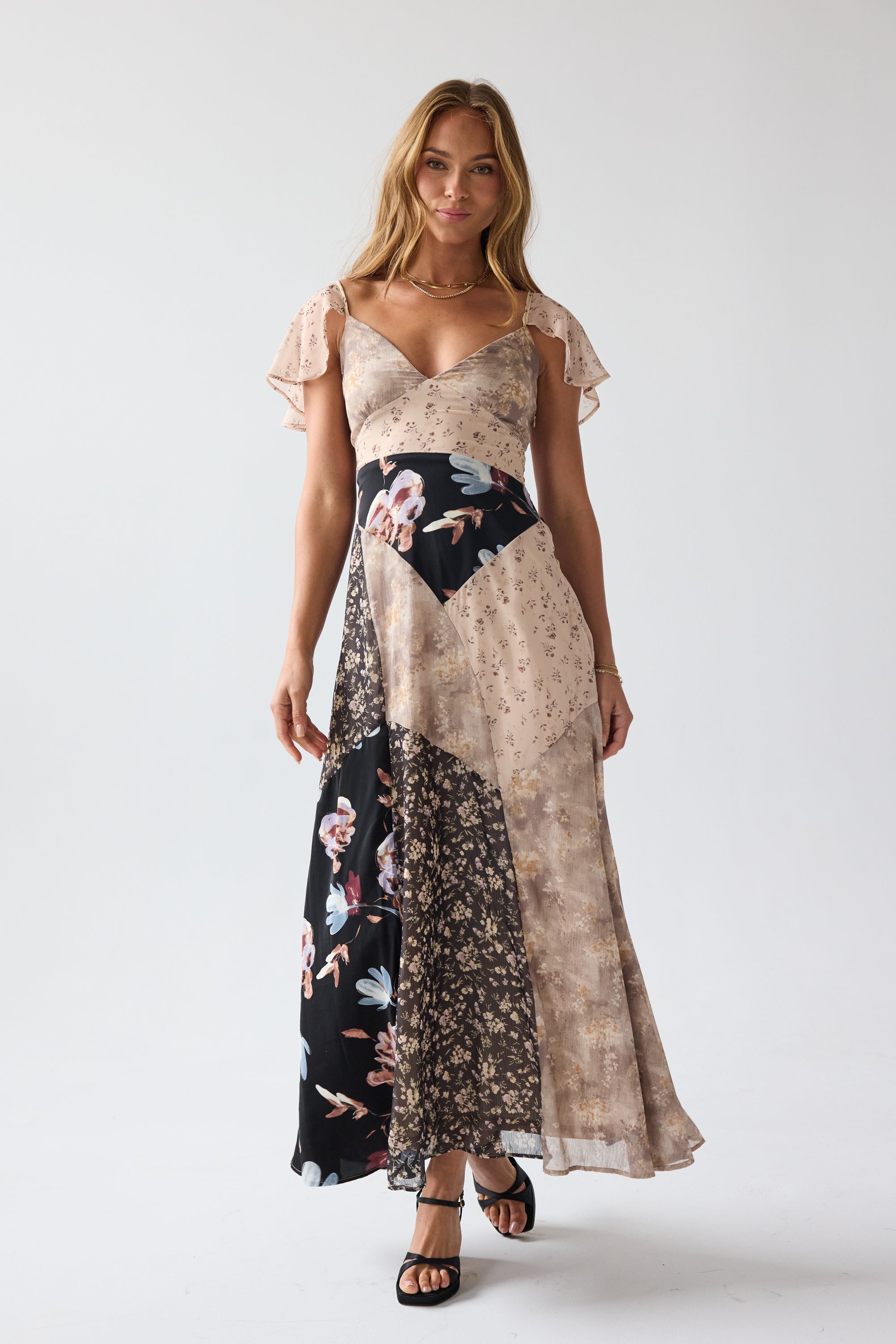 bhme Zola Patchwork Maxi Dress in Ivory - Size Small, Non Stretch Material bhme Zola Patchwork Maxi Dress in Ivory - Size Small, Non Stretch Material