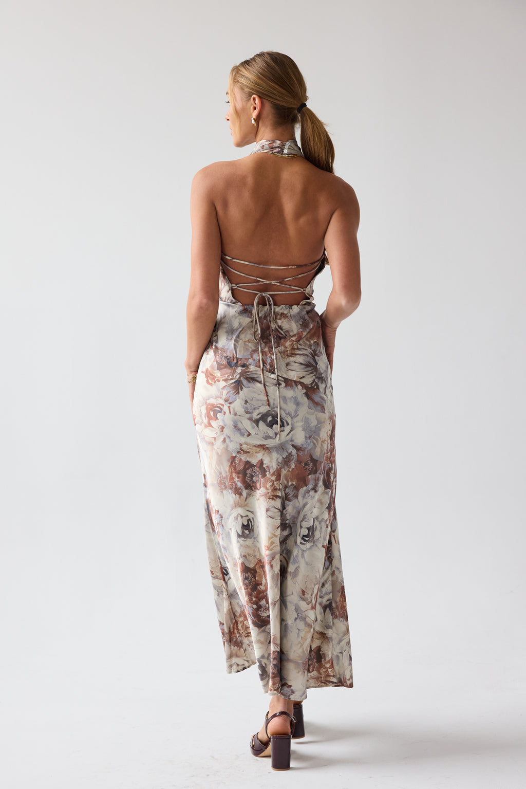 bhme Kimmy Halter Maxi Dress in Sand - Size Large, Non Stretch Material bhme Kimmy Halter Maxi Dress in Sand - Size Large, Non Stretch Material