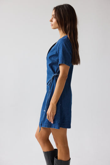 Rue Denim Wrap Dress