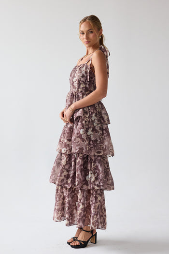 Susan Ruffle Maxi Dress