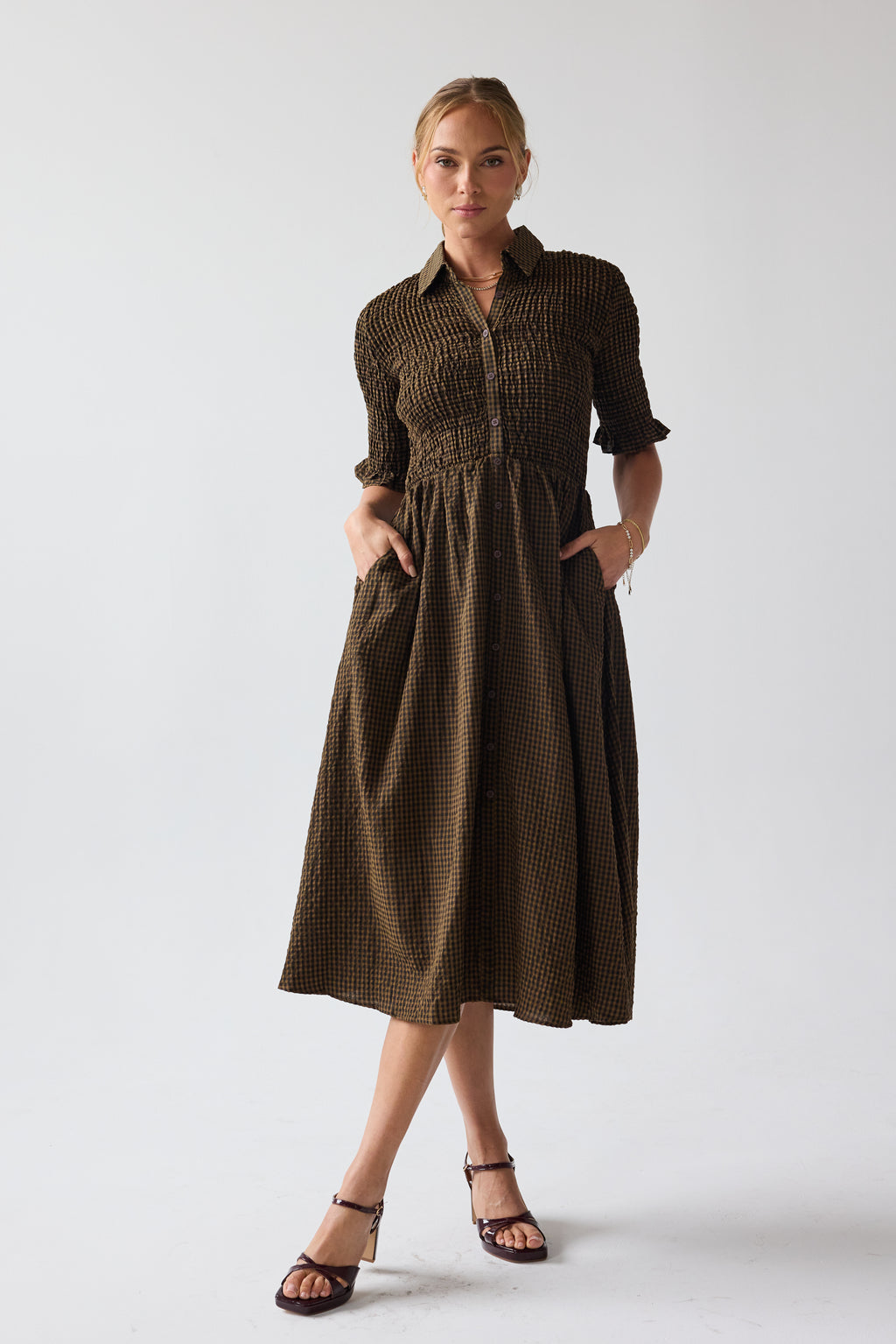 Jonas Gingham Midi Dress - FINAL SALE