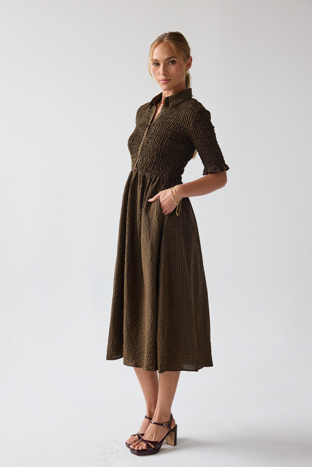 Jonas Gingham Midi Dress - FINAL SALE