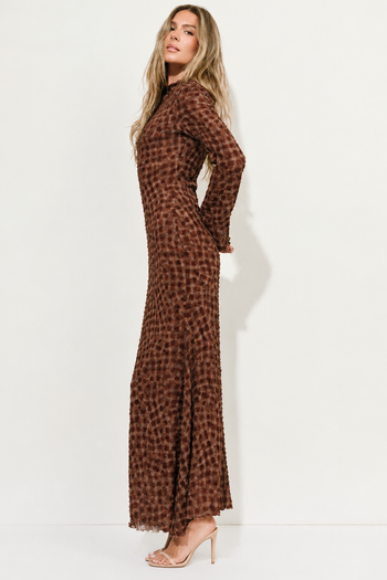 PREORDER - Ariel Long Sleeve Textured Maxi Dress