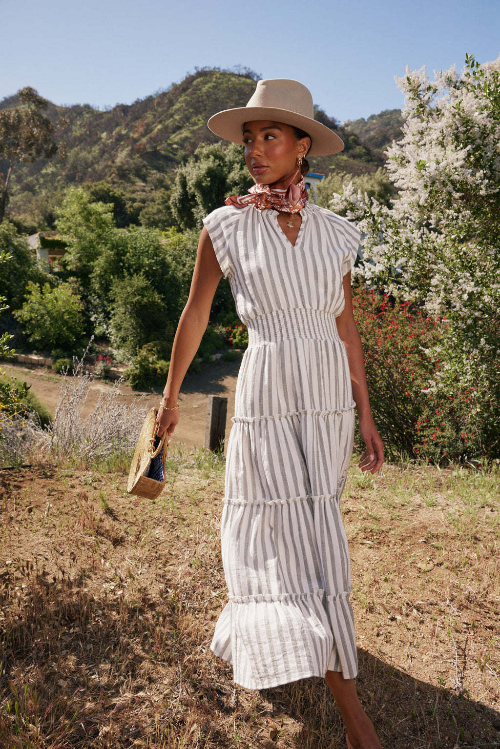 Claire Striped Maxi Dress in Indigo Claire Striped Maxi Dress in Indigo