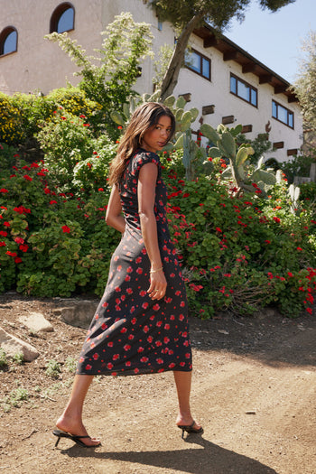 Ellianna Floral Maxi Dress in Black