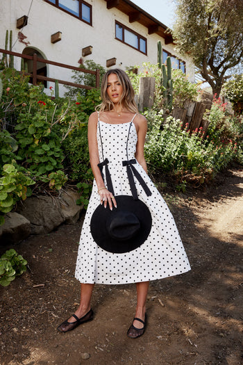 POLKA DOT MIDI DRESS