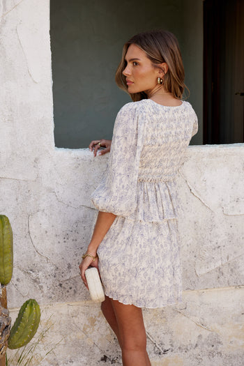 puff sleeve mini dress