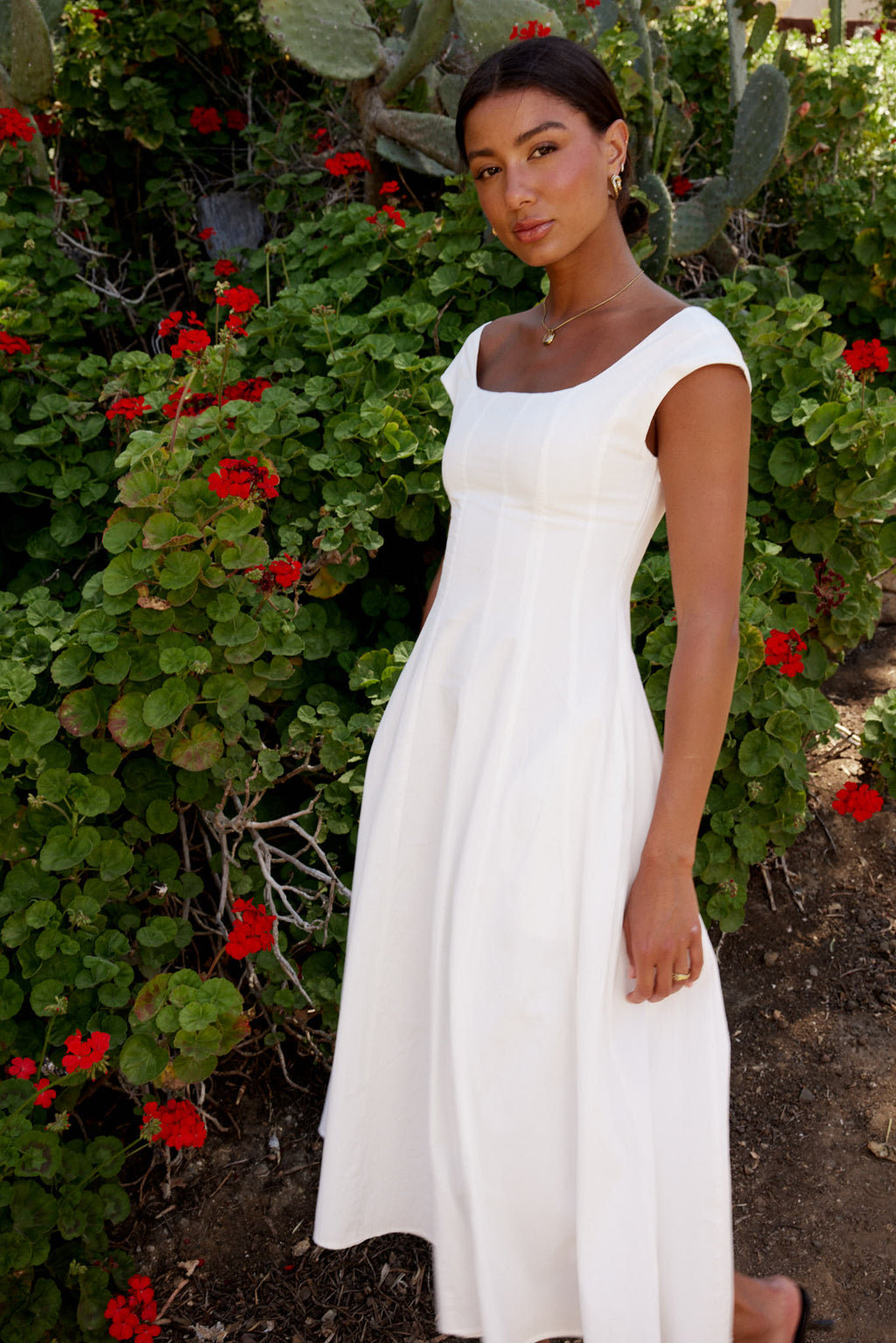 Colin Midi Dress in Cream Colin Midi Dress in Cream