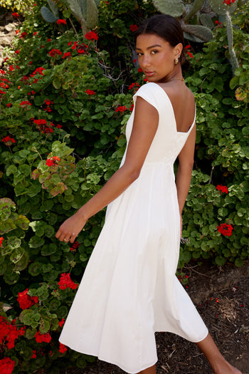 Colin Midi Dress in Cream