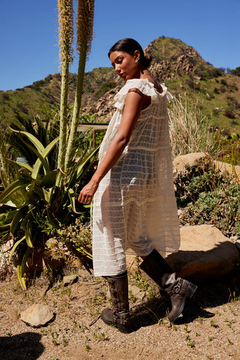 Mona Embroidered Kimono in Natural - FINAL SALE