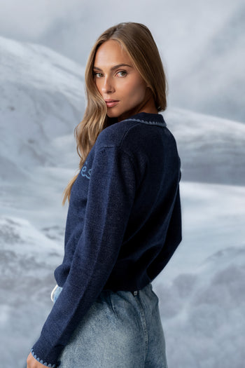 Apres Knit Sweater in Navy - FINAL SALE
