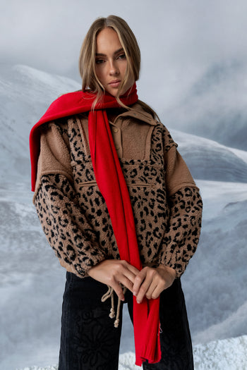 Maria Oversized Sherpa Jacket in Leopard - FINAL SALE