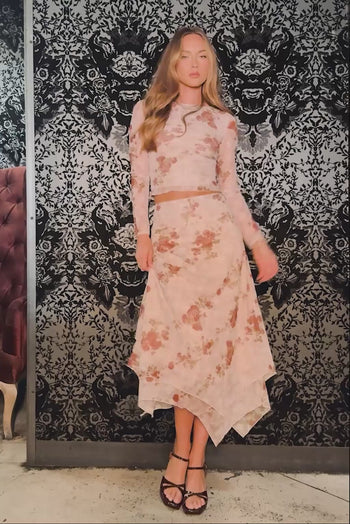 Anderson Floral Mesh Maxi Skirt - FINAL SALE