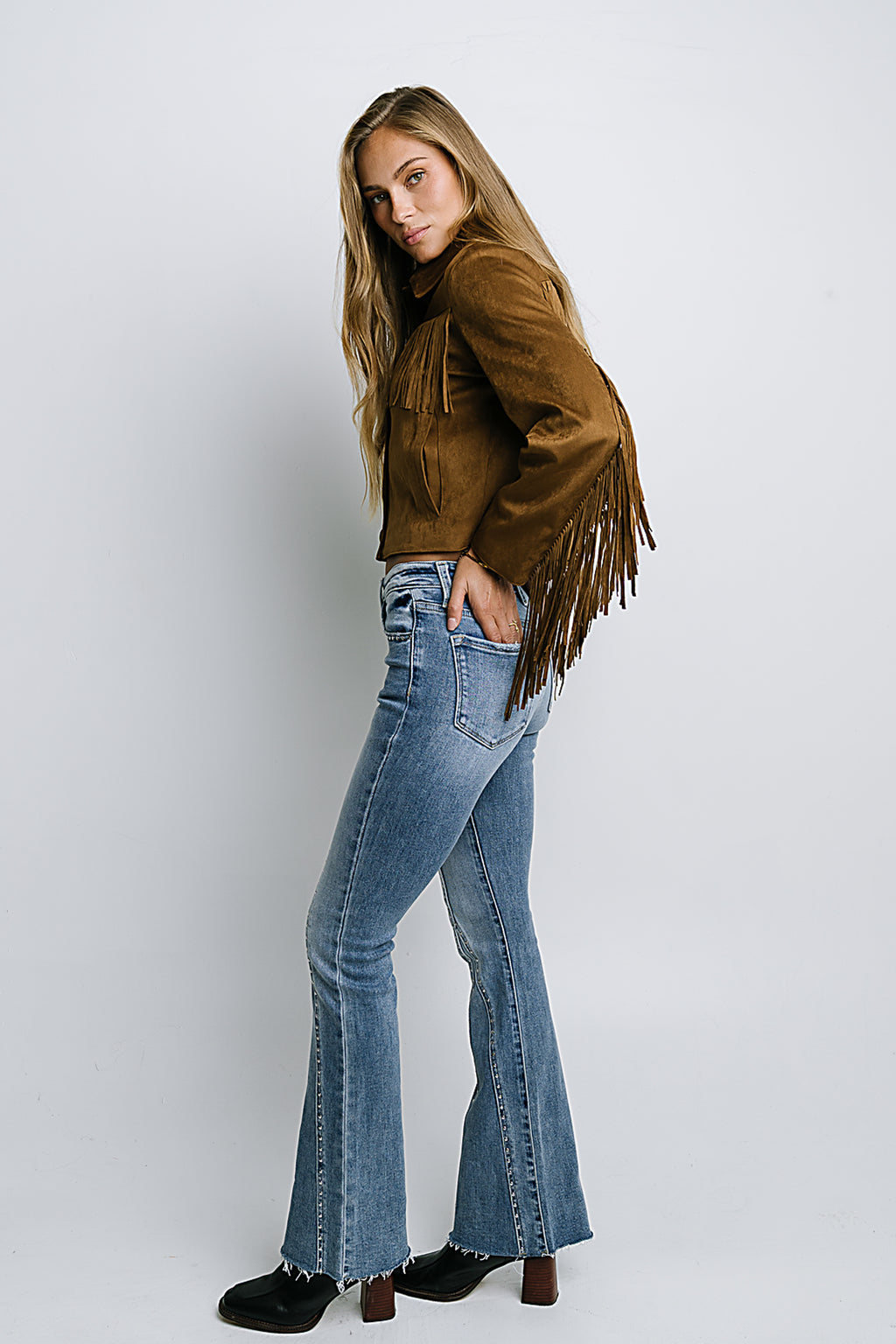 Eliza Studded Flare Jeans