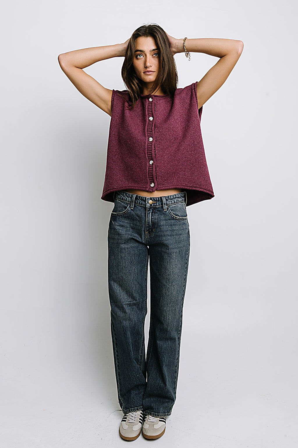 Paige Knit Sweater in Burgundy