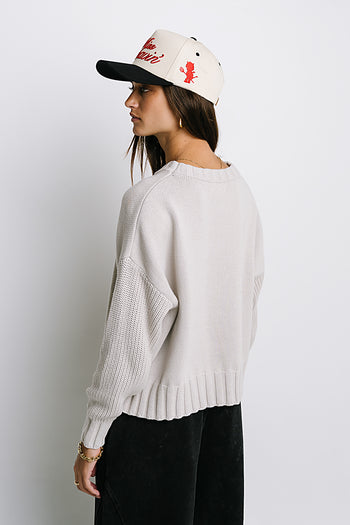 Payton Knit Sweater in Bone - FINAL SALE