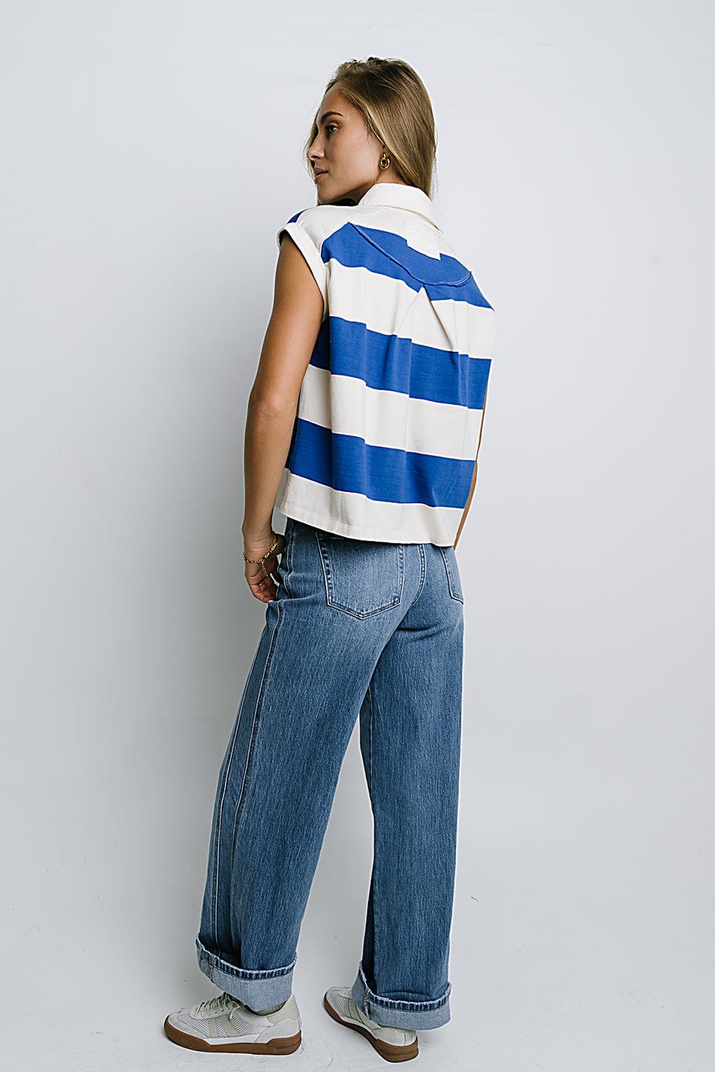 Blake Striped Top in Blue