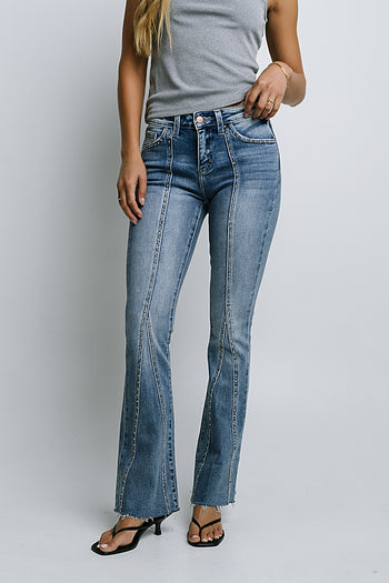 Eliza Studded Flare Jeans