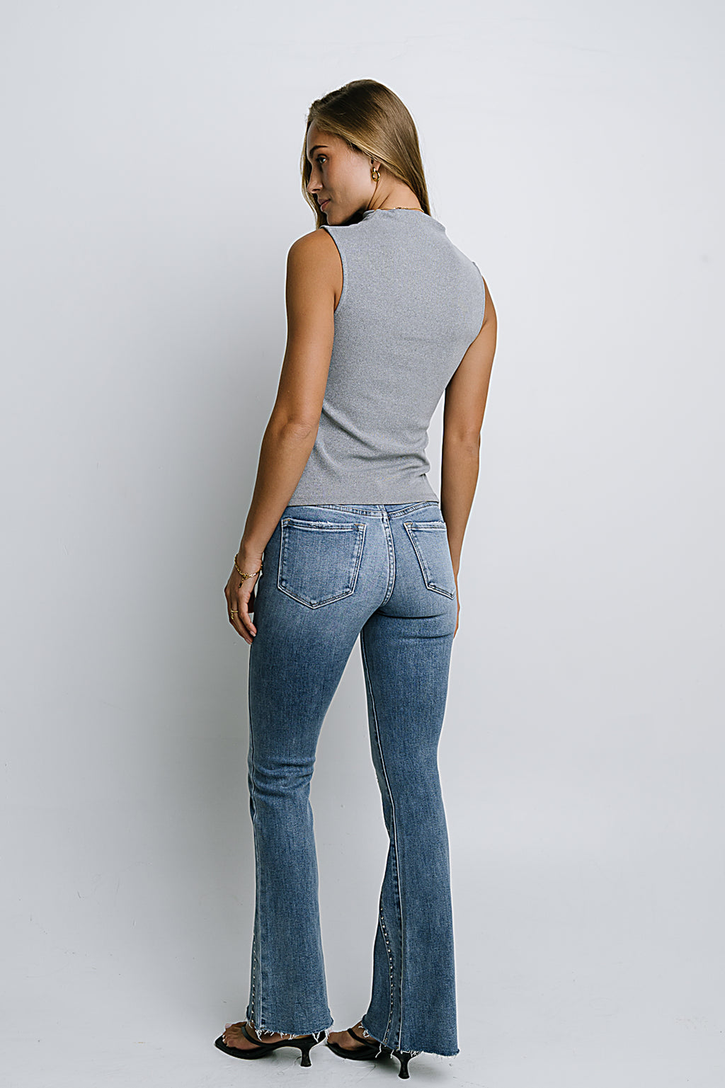 Eliza Studded Flare Jeans