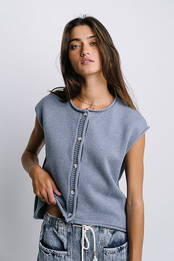 Paige Knit Sweater in Blue