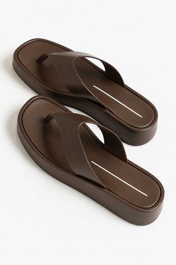 Lola Platform Sandal in Brown