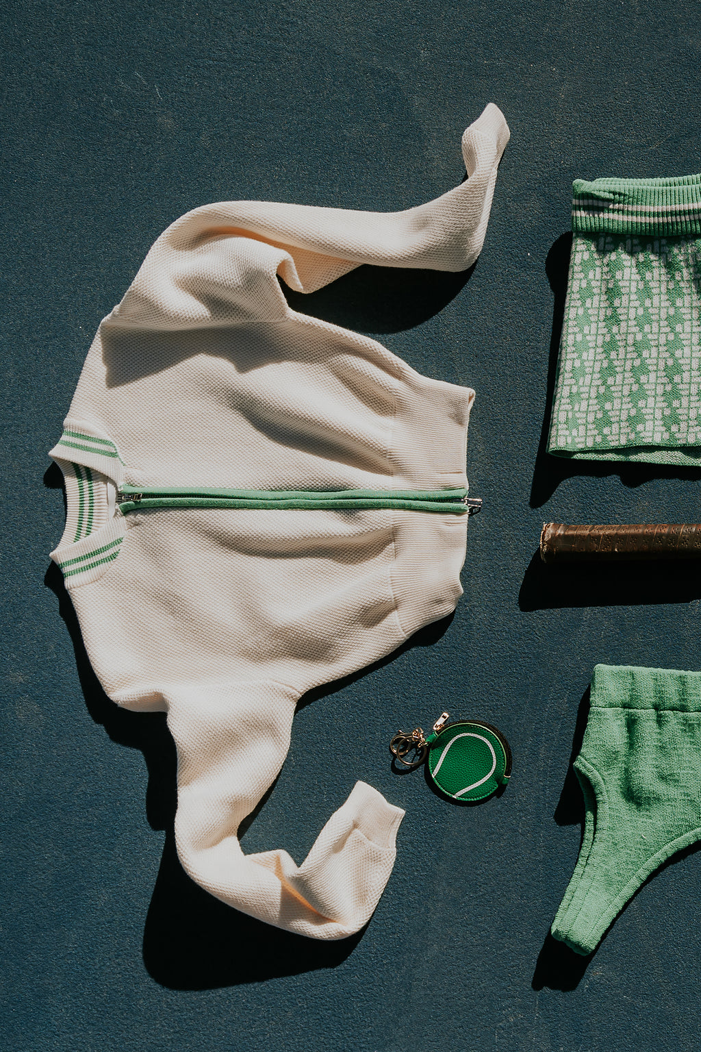 Coco Zip Up Sweater in White