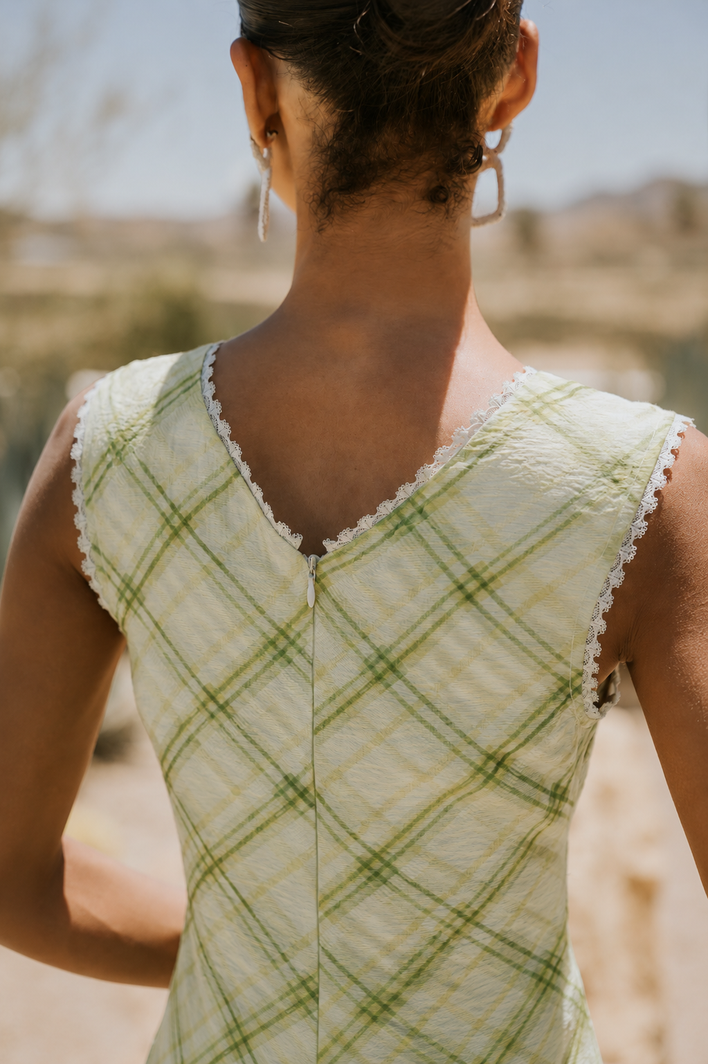 Yolanda Plaid Maxi Dress