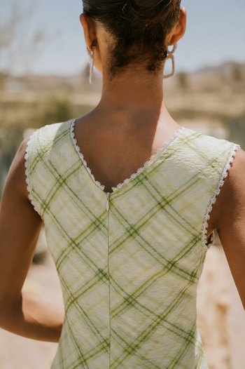 Yolanda Plaid Maxi Dress