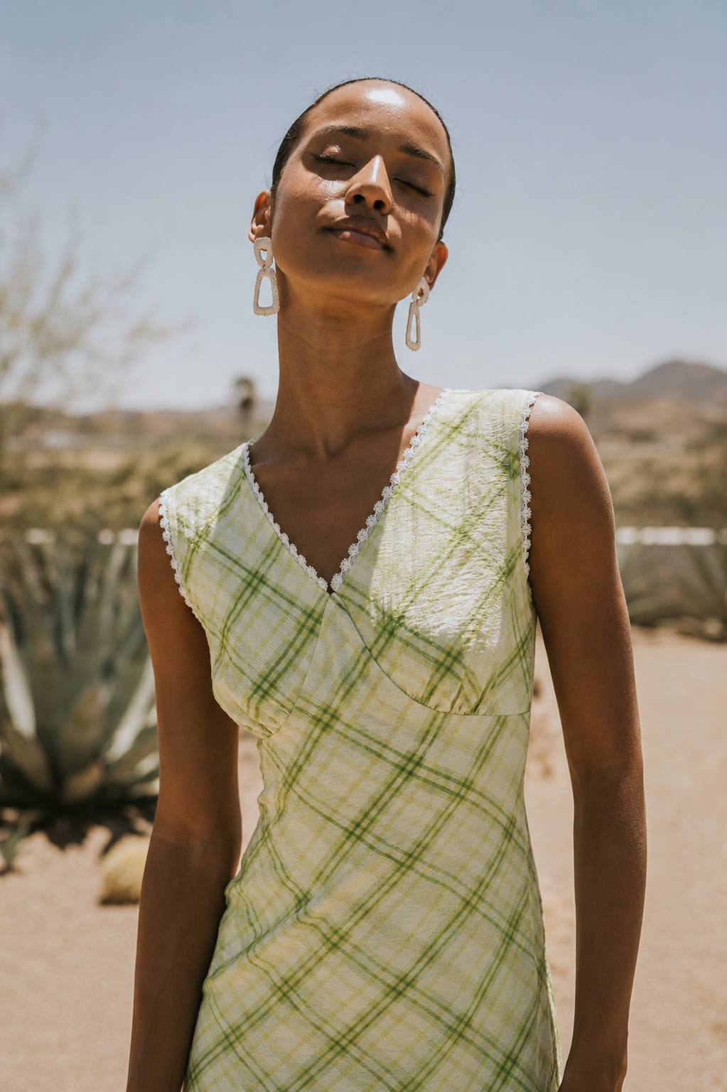 Yolanda Plaid Maxi Dress