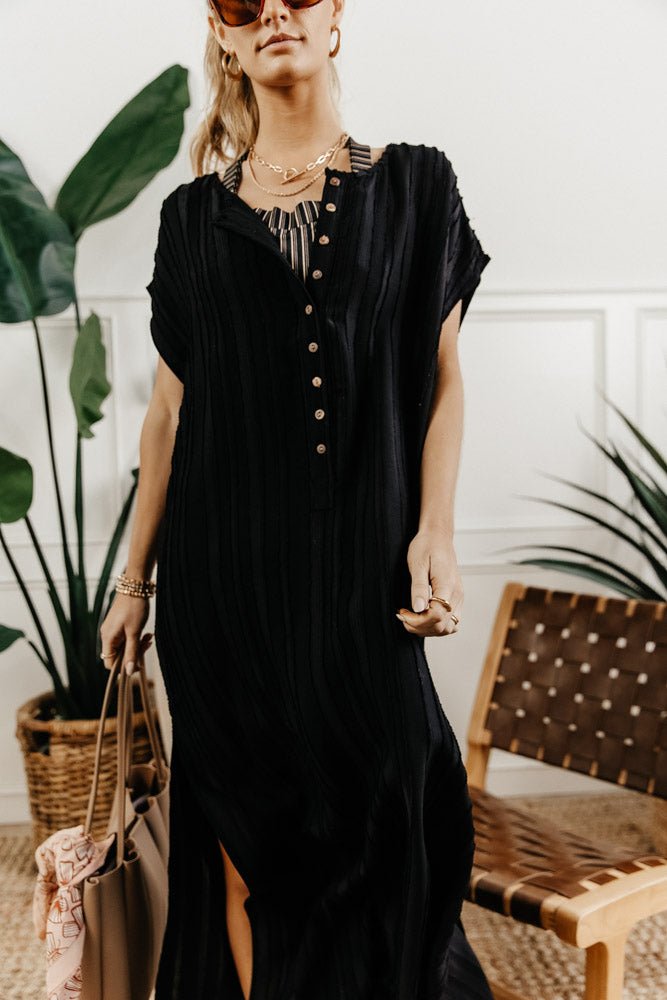 Emie Cover-Up Dress in Black - FINAL SALE