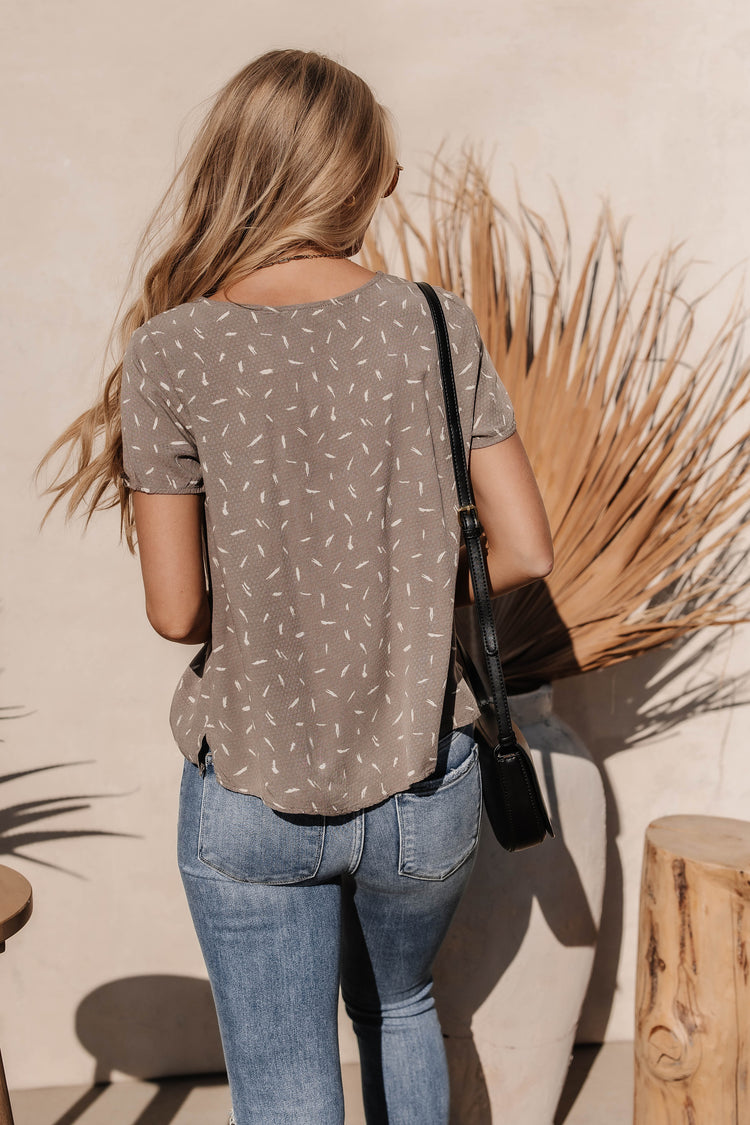 Victoria Shirt in Taupe- FINAL SALE