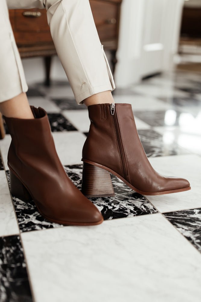 Dolce vita brown leather booties Clearance