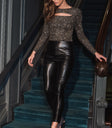 Karina Vegan Leather Pants in Beige - FINAL SALE