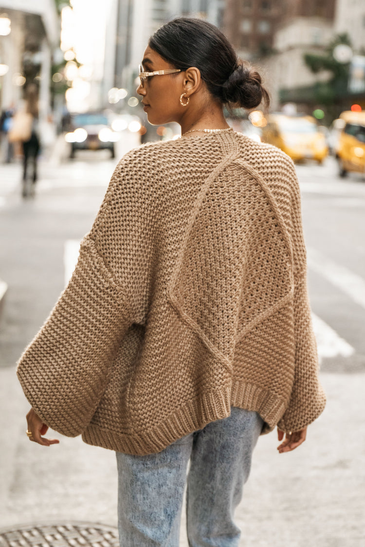 oversized cable knit sweater
